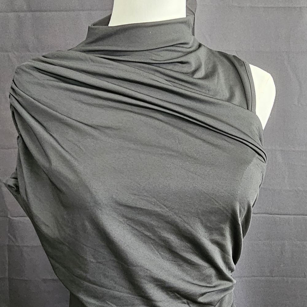 Chic Black Ruched Gown - Picture 3 of 7